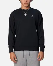 [JORDAN] Jordan Jumpman Brooklyn Fleece Crewneck Sweatshirt Black/white - Size XL XL Black/White