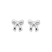 Silver Small Bow Studs