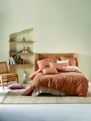Linen House Nimes Quilt Cover Set (Clay) - Single