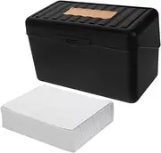 VANZACK 1 Set Index Card Storage Box Recipe Card Holder Organizer Index Card Case Memo Paper Holder Storage Boxes for Greeting Cards Note Card Organizer Business Card Holder Plastic