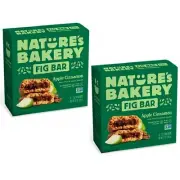 Nature's Bakery Fig Bar APPLE CINNAMON Stone Ground Whole Wheat 12 Bars 9924
