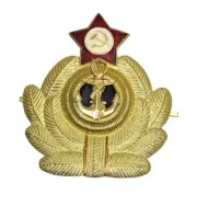 USSR Military Army Navy Anchor Hat Pin Star Cap Badge Cocarde