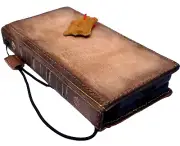 Genuine Leather case for Galaxy Z Fold6 Wallet Bible Book Art Diy Retro 4 3 5