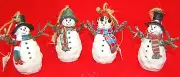 Ganz Resin Snowmen 3 3/4" Tall Set of 4 New X1015