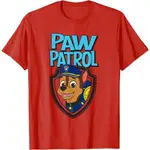 百搭 PAW PATROL CHASE IN BADGE NICKELODEON T 恤男士純棉經典時尚圓領 T 恤 1