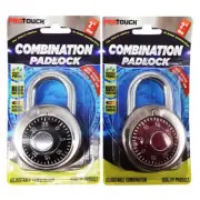 2 PACK COMBINATION PADLOCK BLACK/RED