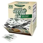 Stevia Organic Stevia Sweetener Packets, 300 Ct, Zero Calorie Stevia Sugar Su...