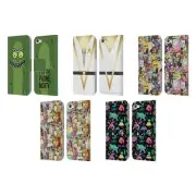 RICK AND MORTY SEASON 3 GRAPHICS LEATHER BOOK CASE FOR APPLE iPOD TOUCH MP3