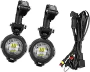 Upgrade Brighter Lamp Compatible For BMW R1200GS F800GS F700GS F650 K1600 Motorcycle Fog Light Auxiliary Lights 40W 6000K(2PCS light and wire)
