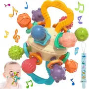 Baby Teether for Teething Relief - Baby Teething Toys, Get a Grip Chew Rattle...