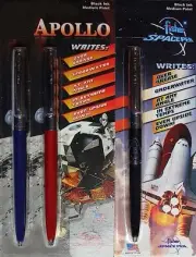 3 Pack Lot of Fisher Apollo & Shuttle Imprint Space Pens