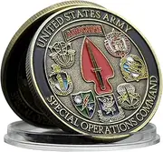 U.S. Army Special Operations Command Challenge Coin - Military SOCOM Coin with Airborne & Wings Design