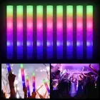 100PCS Light Up Foam Sticks LED Wands Batons DJ Flashing Glow Vocal Concert 18in