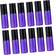 LOLIPPYY 12Pcs Glass Roller Bottles Refillable Essential Oil Dispenser for Aromatherapy Perfumes and Lip Balms Travel with Smooth Rolling Ball