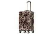 Tosca Leopard Print 25" Checked Trolley Travel Luggage Suitcase 65x40x30cm