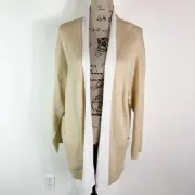 Eileen Fisher NWT Women's Brown Front Patch Pockets Cardigan Sweater Size L