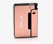 [TriGirls Gift] Cigarette Case,Easy-to-use Metal Cigarette case for Men & Women,can Built-in Lighter,Moisture-Proof, 4 Colors,10 Capacity(Tobacco Control) (Pink)