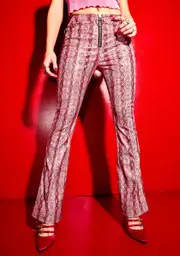 [Poster Grl] Now We're Jammin' Snake Print Cigarette Trousers