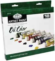 Royal Brush OIL21-18 Oil Paints 21ml 18/Pkg-Assorted Colors