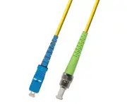 1M (3.28ft) OS2 SC/UPC to ST/APC Fiber Optic Cable Simplex Singlemode 9/125