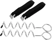 MUELODSIC 2 Sets Ground Anchors Kit with Durable Strap and Sturdy Buckle for Securing Rv Awnings Tents Trampolines and Canopies Reliable Outdoor Accessories for Camping Stability