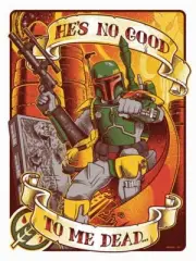 Mandalorian Bounty Hunter Boba Fett Carbonite Han Solo Tatooine Star Wars Art