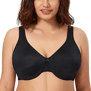 [CALVENA] Women's Full Figure Smooth Seamless Comfort Minimizer Underwire Bra
