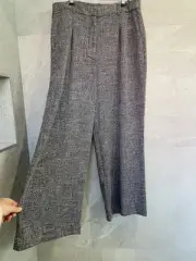 Decjuba Size 14 Pants NWT Charcoal Wide Leg Textured Pants