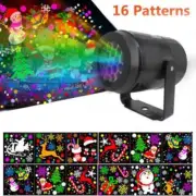 Indoor Snowstorm Projector Light - 16 Pattern Rotating LED Christmas Projection