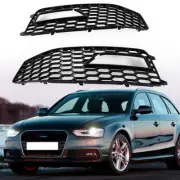 For Audi A4 B8 2009-2012 RS4 Style Honeycomb Mesh Fog Light Grille Cover Bezel (for: Audi)