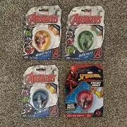 4 PACK! Marvel Stretchable Bounce Putty, Spider Man Hulk Avengers Kids Toys Set