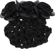 WRITWAA 2pcs Flower Hair Bun Covers Elegant Hair Net Clips for Women for Stewardess Nurse Comfortable for Formal Casual Occasions