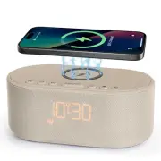 Sound Machine Alarm Clock for Bedrooms: Bluetooth 10W Stereo Speaker with Wir...