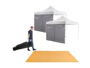 2x Gazebo Side Wall + 6x3m Wheeled Gazebo Bag + Mesh Flooring 6m x 3m