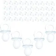 JOINPAYA 50pcs Mini Pacifier Decoration Pacifiers Shower Party Favor Shower Decorations Pacifier Shower Pacifier Pacifier Game for Shower Charms Blue Plastic