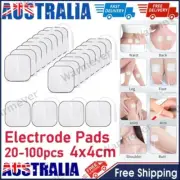 4*4cm Electrodes Pads Reusable Self Adhesive Tens Therapy Massager Patch 20-100x