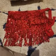Phantomon Red Sequin Dance Skirt