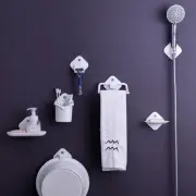 Punch-Free Drain Storage Box Suction Cup Toothbrush Holder Bathroom Hanger