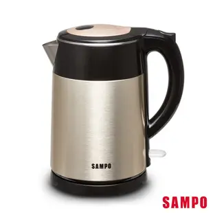(福利品)SAMPO聲寶 1.5L雙層防燙不鏽鋼快煮壺 KP-SF15D