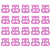 40Pcs Plastic Cord Lock Ends Toggle Spring Toggle Stopper, Light Purple