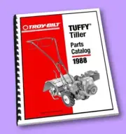 TROY-BILT TUFFY 1988 - PARTS MANUAL - 18 Pages Exploded Diagrams Part Numbers!