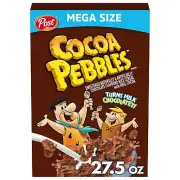 Post Cocoa PEBBLES Cereal Chocolatey Kids Cereal Gluten Free Rice Cereal 27.5...