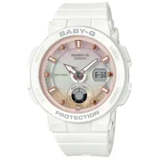 【CASIO 卡西歐】Baby-G 海洋渡假 霓虹手錶-白 畢業禮物(BGA-250-7A2)