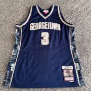 NWOT Mitchell & Ness Allen Iverson NCAA Georgetown Hoyas 95-96 Jersey Men's Sz M