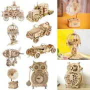 3D Wooden Puzzle Mechanical Model Puzzles Model Kits Wooden Building Kit