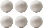 Dryer Balls, Laundry Balls, Reusable Premium Natural Wool Fabric Softener for Reduces Clothes Wrinkling and Saves Drying Time, 2.36 Inches inches in Diameter, 6 Pieces