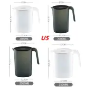 Plastic Pitcher Container with Lid Large Capacity Water Jug for Cold Hot Tea