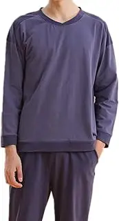[MATERUIEYES] Men's Thick Stretch Cotton Sports and Leisure Outer Wear Long-Sleeved Pajamas
