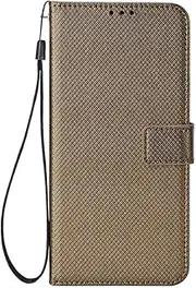 [YukeTop] Case for Oppo A57 5G, PU Leather Flip Folio Wallet Cover, with Card Slots, Case Cover for Oppo A57 5G.(Gold)