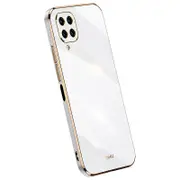 Phone Case for Samsung Galaxy M32 (Global Version) 4G,Golden Edge TPU Protective Cover